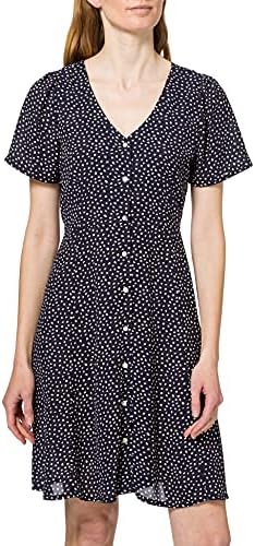 ONLY Sonja Chai Tea/Aop Short Sleeve Mini Dress: Dot W Macadamia, 34