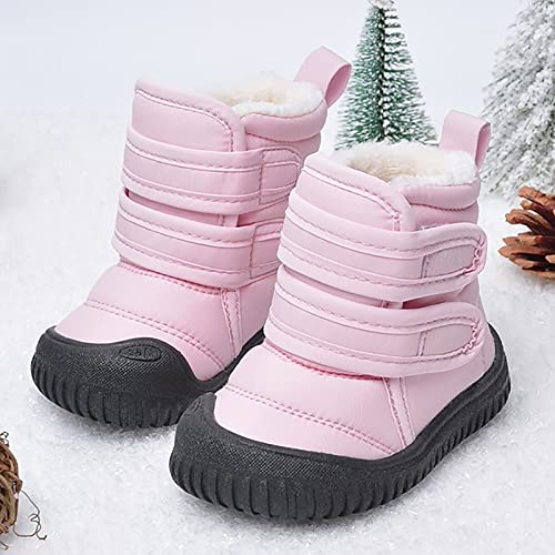 sfdgfhyf Flat Sole Boots for Toddler Hook Loop Low Cut Boots Cloth Snow Boots 1 to 4Y Kids Winter Shoes Girl Boy Outdoor2