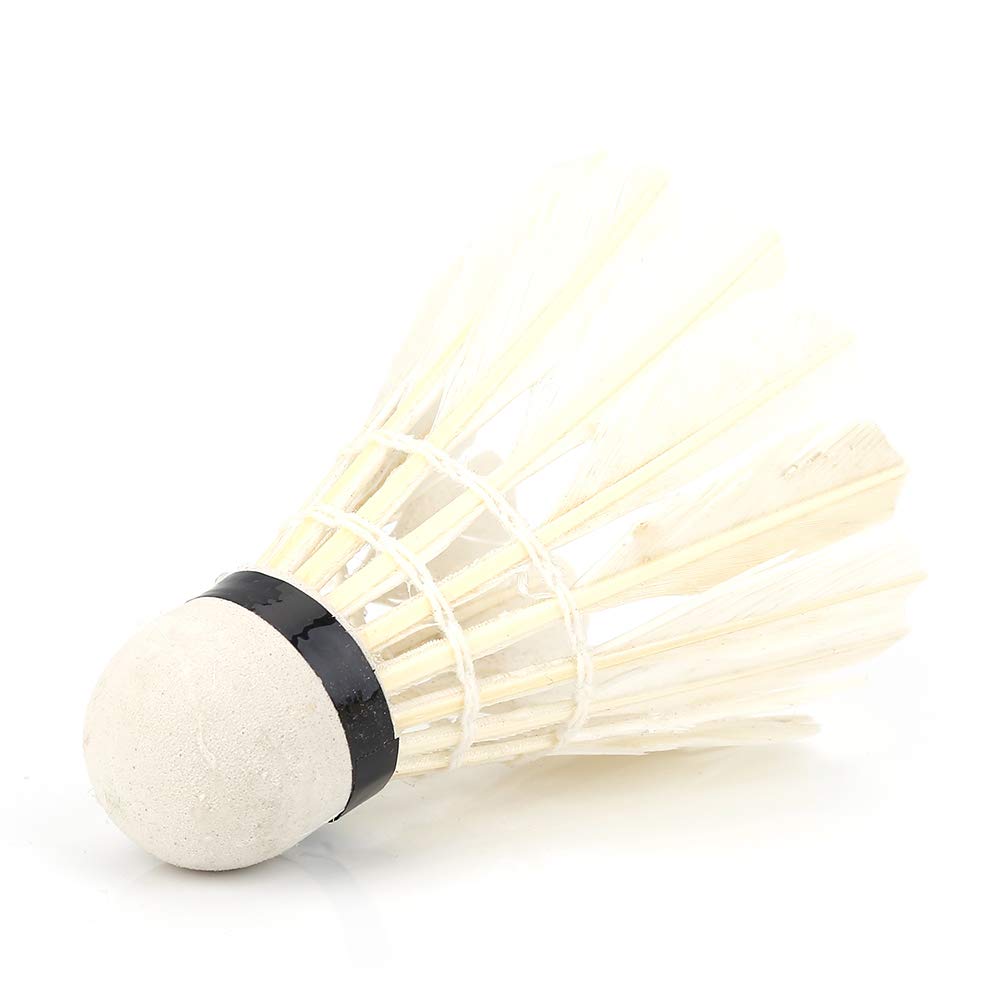 Akozon Lot de 12 volants de badminton en plumes, haute durabilité et stabilité, accessoires d'entraînement pour sports de plein air adaptés pour la pratique et les jeux décontractés Akozon Lot de 12 volants de badminton en plumes, haute durabilité et stabilité, accessoires d'entraînement pour sports de plein air adaptés pour la pratique et les jeux décontractés