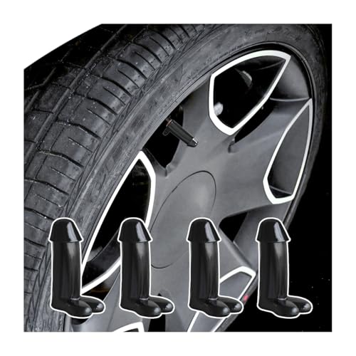 4PCS Black Prank Pencil Tire Valve Stem Caps for Car Funny Airtight Perfect Prank Tire Valve Caps Pencil Valve stem Covers Pencil Valve stem caps for Cars Bike Motorcycles