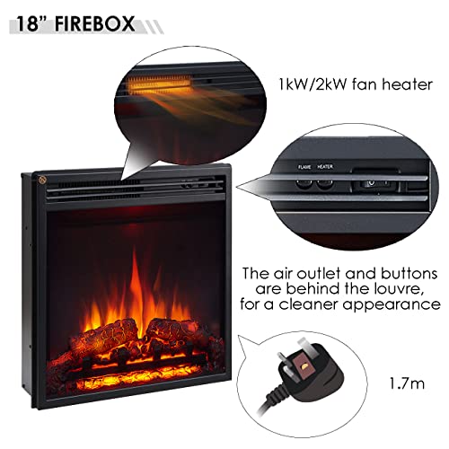 FLAMME Stratford Electric Fireplace Suite Programmable with Remote Control - Image 7