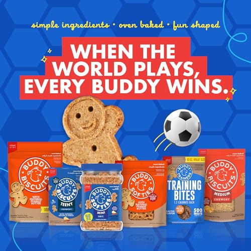 Buddy Biscuits Softies Soft & Chewy Grain Free Dog Treats, Peanut Butter, 5 oz. Pouch