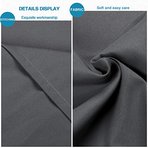 Flxxie 190918PSQ-DARK GREY Microfiber Queen Pillow Shams Set Of 2 thumb #2