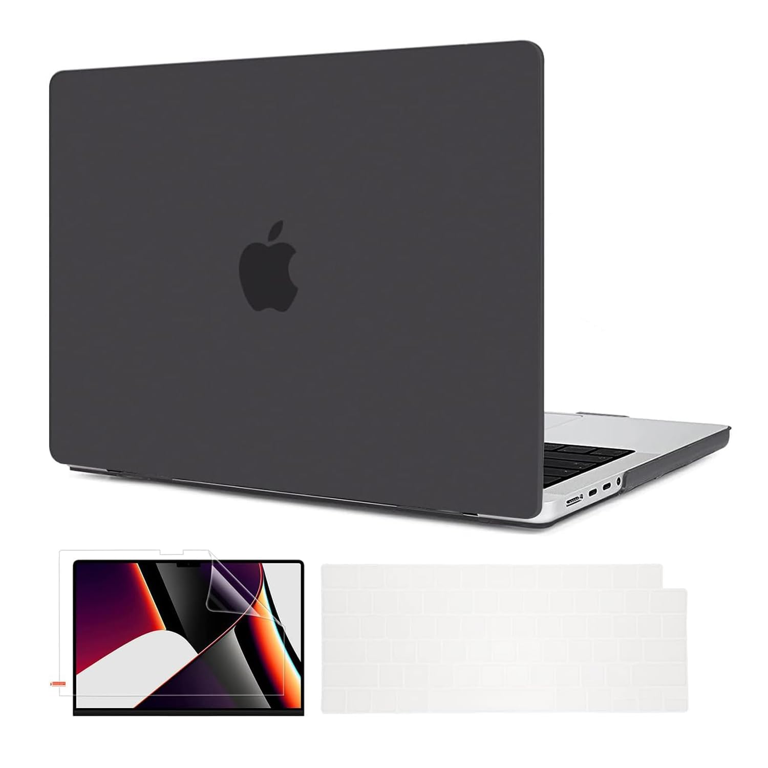 OJOS Compatible for MacBook Pro 14 Inch Case 2023 2022 2021 M3 A2918 A2992 M2 A2779 M1 A2442, Hard Case with Keyboard Cover, Screen Protector - Matte Black (B0BDDGGK96) Amazon Price History, Amazon Price Tracker