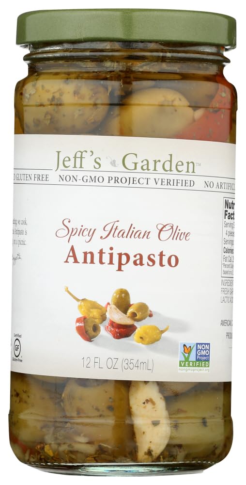 Jeff's Naturals Spicy Italian Olive Antipasto - 12 fl oz