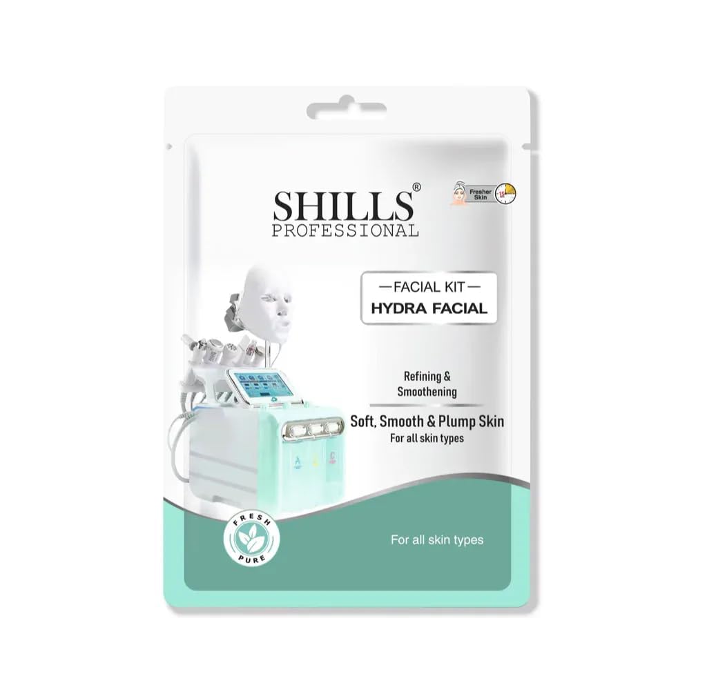 SSHILLS Professional Hydrafacial Kit – 7-Step Professional Facial Treatment for Glowing Skin, Anti-Aging, Hydration, Brightening & Pore Cleansing