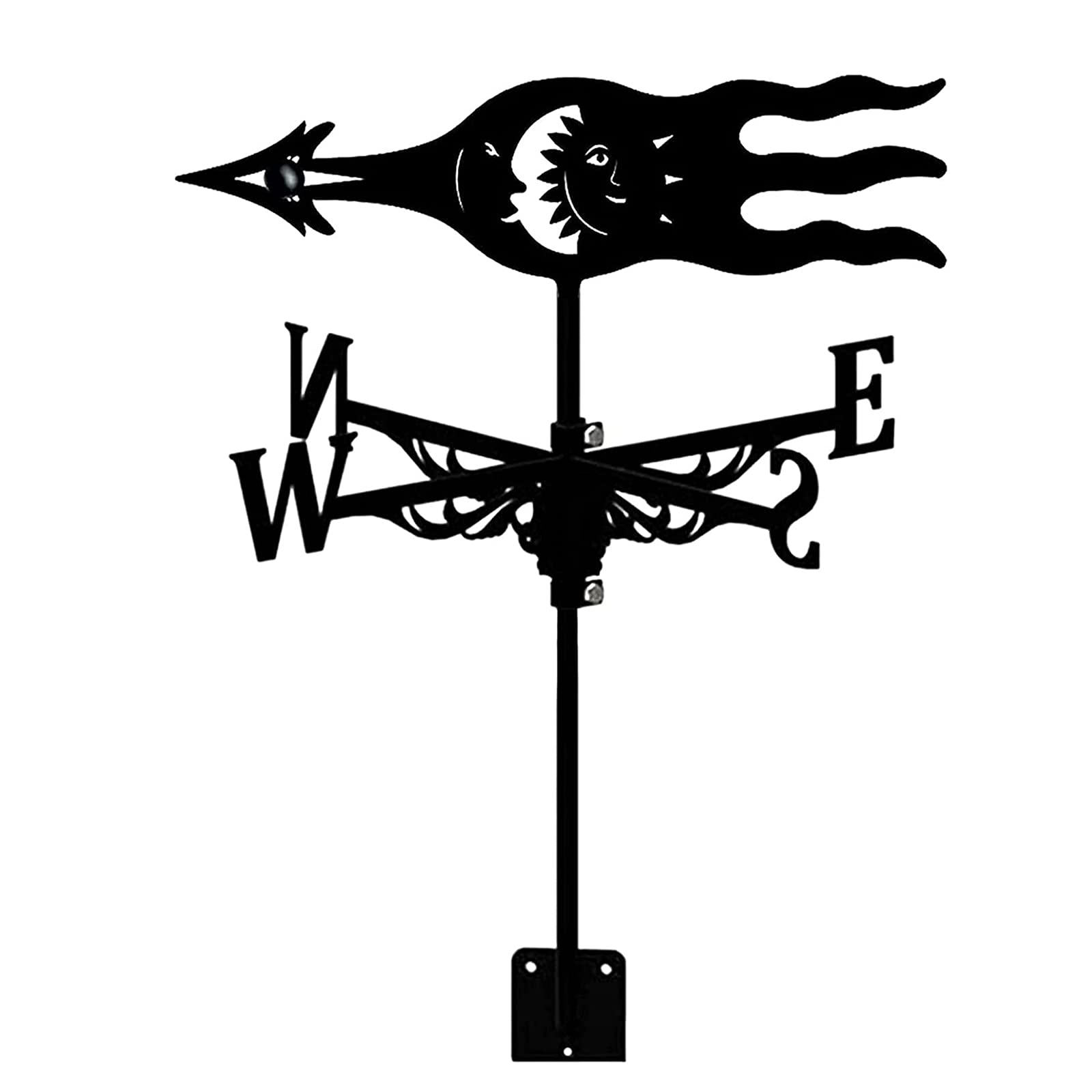 WIQUYBML wind vane Weathervane Stainless Steel Wind Vane For Yard for Garden Retro Creative Arrow Direction Indicator Stake Cupolas Farm Sheds Measur