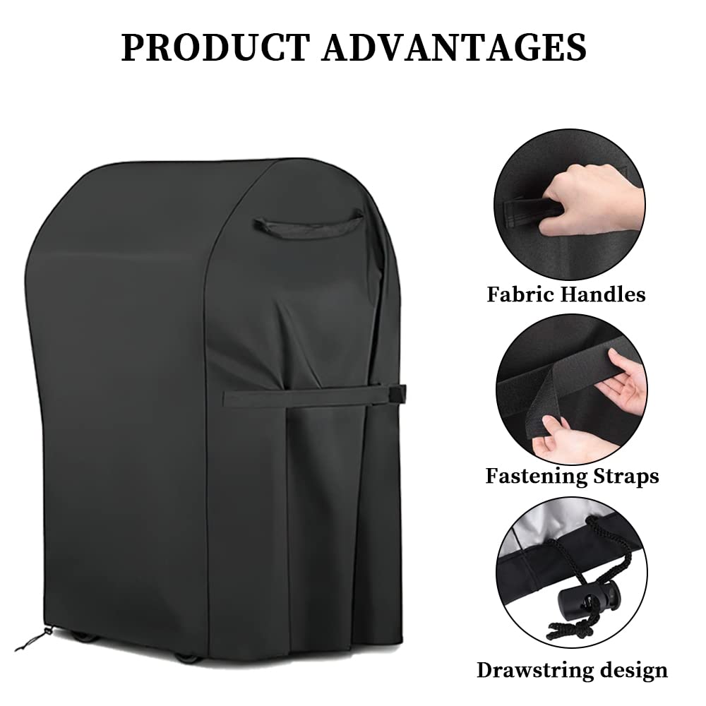 Copertura Barbecue Impermeabile Telo Protettivo per BBQ Grill Telo, Cover per Barbecue Piccolo Universale Esterno, PU Tessuto Oxford Anti UV Pioggia Polvere Sole Neve, 76x66x110cm