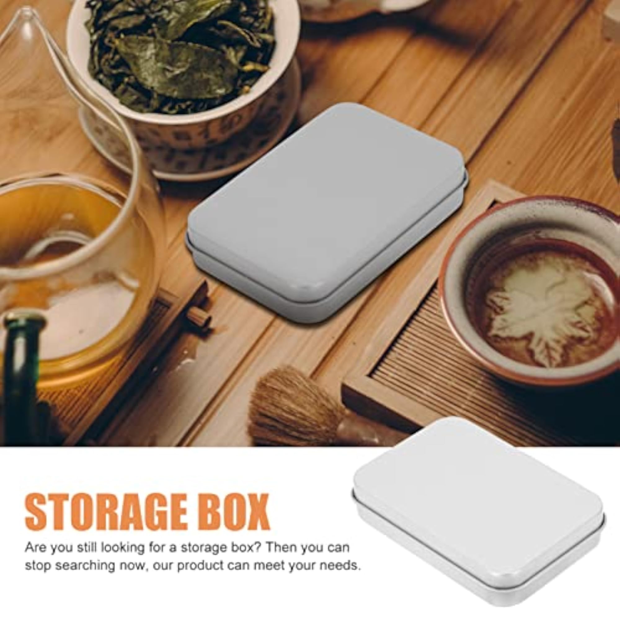 Rectangular Metal Empty Storage Tins Set