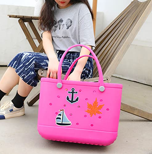 Image of Lckaey Rubber Beach Bag Accessories-PVC Rubber Totes organizer Sport Charms- for Purse Bogg Inserts