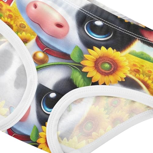 Cartoon Girls Underwear Toddlers 2t Cotton Panties Little Girl Cute Farm Cow Sunflowers Sunlit Underpants Briefs4