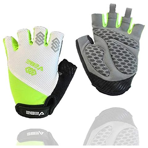 VEBE Cycling Gloves Mountain Bike Gloves for Men & Women - Breathable Shock Absorbing Fingerless Bicycle Gloves with 5MM Pad Cover