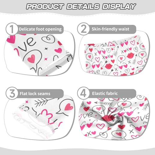 Girls Leggings Kisses Arrows Bouquets Glasses Hearts Toddler Girls Clothes Leggings for Girls Toddler Girls Leggings 3-4T3