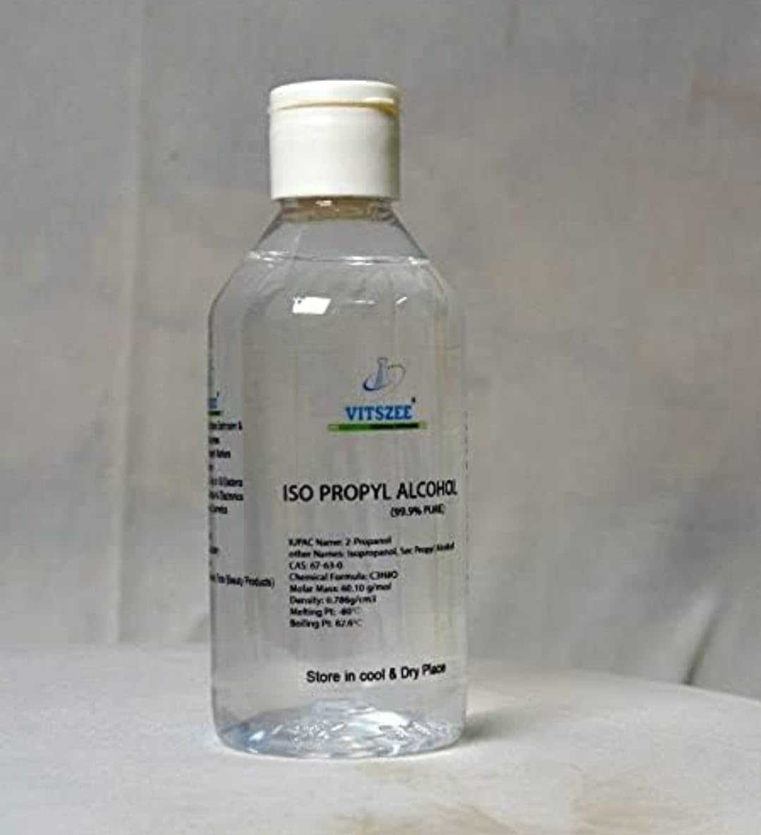 VITSZEE Pre cleaner IPA ISO Propyl Alcohol 250ml 99.9% Pure Home Medical Surgical and Hospital use, Glass Tiles Metal and Surface Cleaning Stain and Dust Remover (B0CBXDH863) Amazon Price History, Amazon Price Tracker