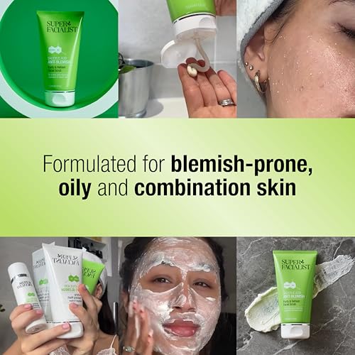 Super Facialist Salicylic Acid Anti Blemish Purify & Refresh Face Scrub - Face Wash for Acne Treatment & Blackhead Remover with Salicylic Acid & Vitamin B 3, Vegan Friendly, 150ml - Image 6