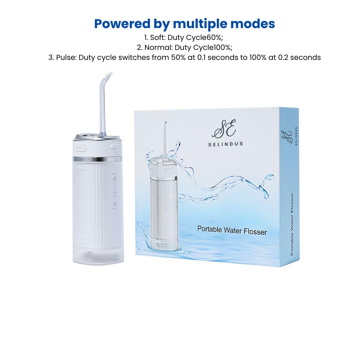 Portable Advanced Water Flosser for Teeth | Rechargeable, Cordless, 3 Modes, IPX7 Waterproof | Professional Oral Care with Adjustable Water Pressure