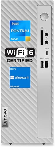 Lenovo IdeaCentre 3 Computadora de escritorio, Intel Pentium Gold G7400, 32 GB de RAM, 1 TB PCIe SSD, HDMI, RJ-45, lector de tarjetas SD, KB y mouse