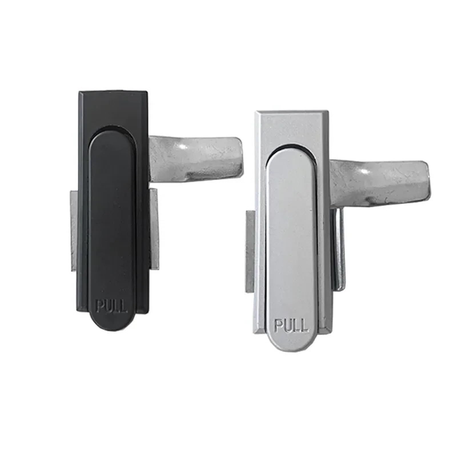 WPOIYHGBY 1Pcs Black Cabinet Door Lock Zinc Alloy Plane Fire Box Electric Latch Flat Locks MS717-1