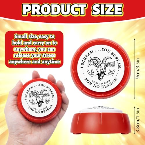Screaming Goat Toy Button, Wired Things Screaming Goat Desk Toy Prankster Stuff for Adults, Funny Gag Gifts for Men and Women