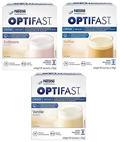 OPTIFAST KONZEPT Diät Shakes Vorteilspack zum Abnehmen | eiweißreicher Mahlzeitersatz mit wichtigen Vitaminen und Mineralstoffen | schnell zubereitet und lecker im Geschmack | 24 Portionen Cover
