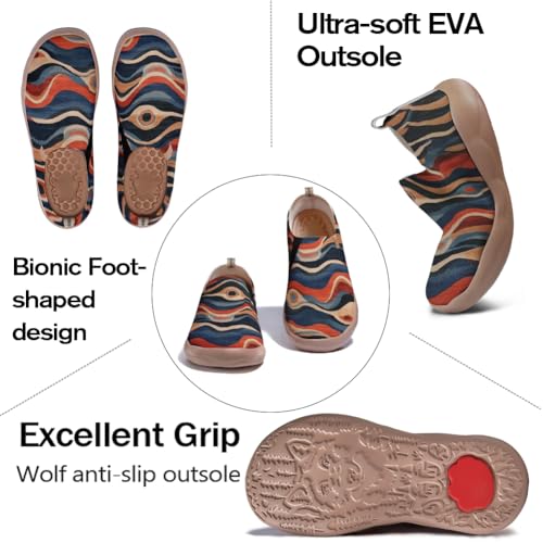 Women's Art Design Travel Shoes Slip On Casual Loafers Stylish Lightweight Comfort Fashion Sneaker3