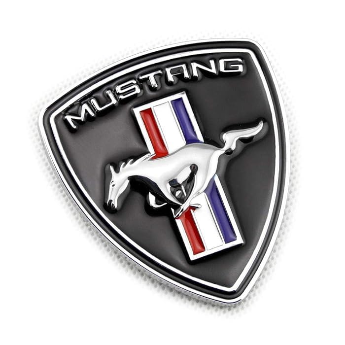 3D Premium Car Side Rear Trunk Emblem Logo Badge Decals (Design: Mustang Horse) (Black Mustang Sticker)-image-23