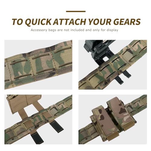 Image of YAKEDA Tactical Battle Belt-Quick-Release Rigger Men's Belts Airsoft Nylon Inner & Outer Anti-slip Belt