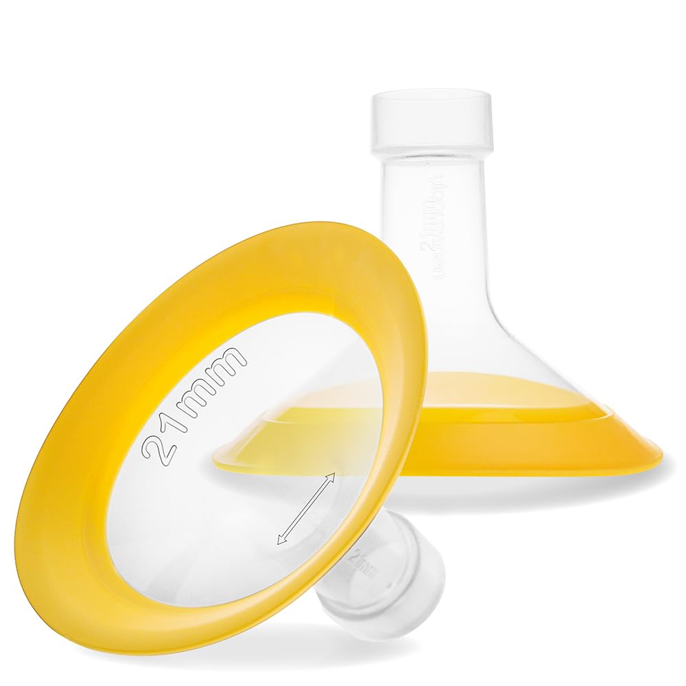 Nenesupply 21mm Oval Flanges Compatible with Medela Pump Parts Replacement 21mm Flange for Medela Breast Pumps. Work with Pump in Style Parts Symphony