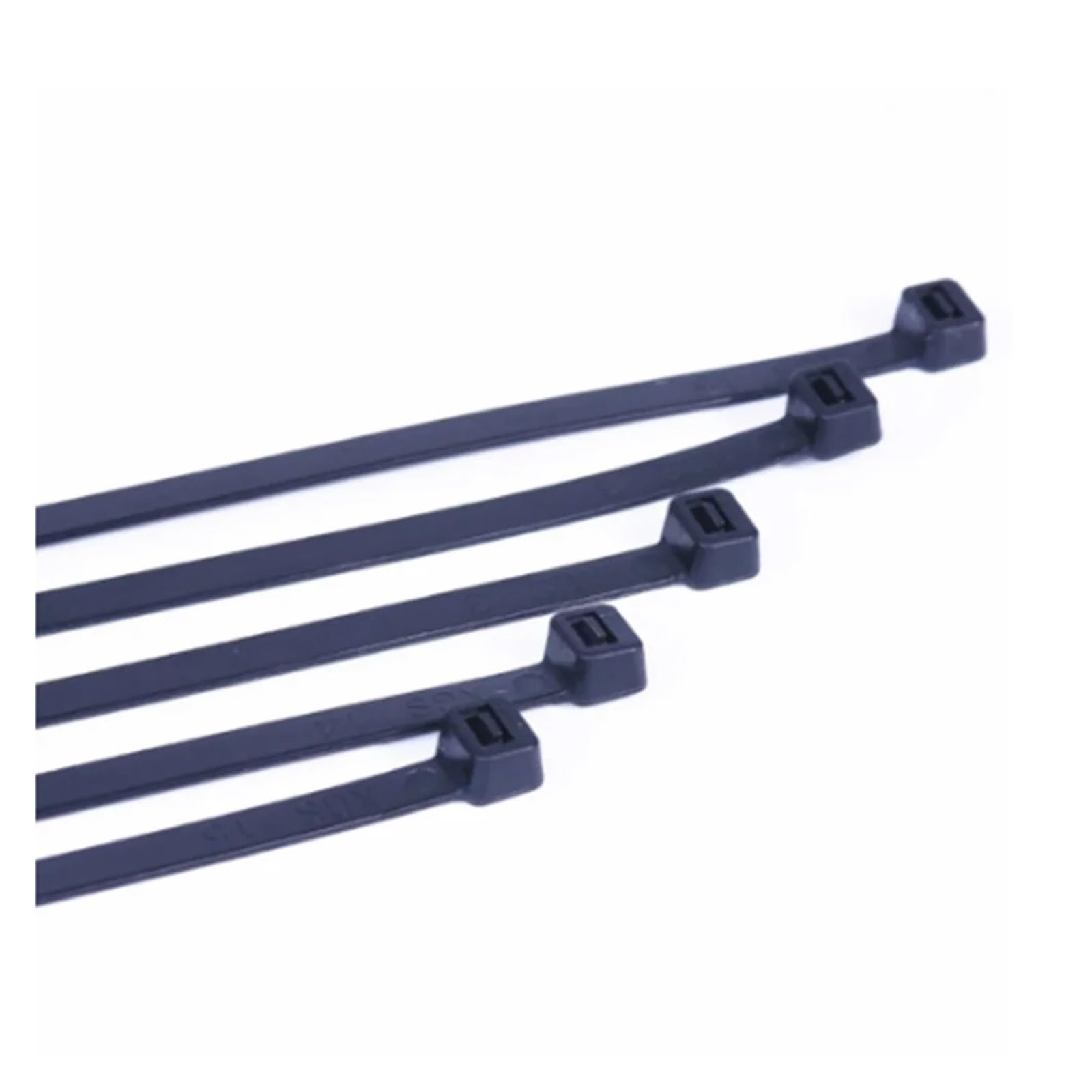 250 Stück/500 Stück/Beutel, kompatibel for 150,200,300,350,400,450,500 mm Länge, 5 Breite, selbstsichernde schwarze Nylon-Kabelbinder(250pcs 5x400mm)