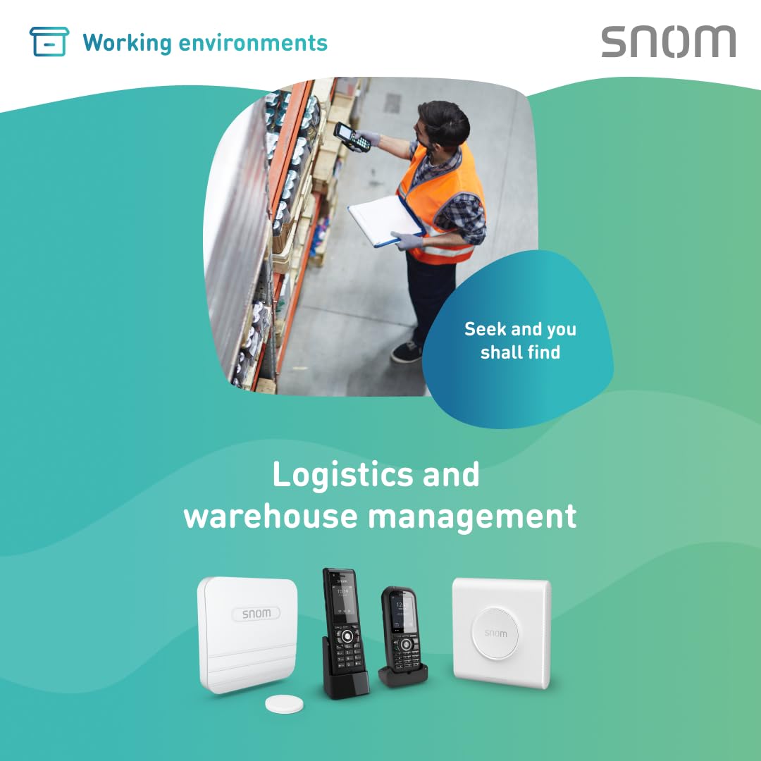 Snom M900 Téléphone IP Téléphone DECT Station de base Multicell (jusqu'à 4 000 stations de base, jusqu'à 16 000 combinés, jusqu'à 8 appels parallèles par base, PoE), blanc, 00004426