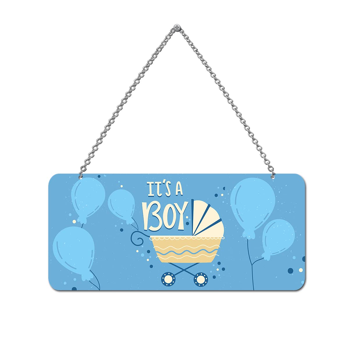 Wildmark It’s a Boy or It’s a Girl Wall Hanging Baby Room Décor Double Sided Option Sign (5x11 Inches, Multicolor, Wooden)