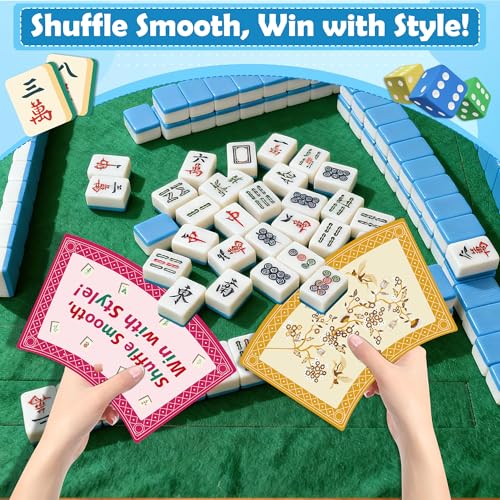 Catcan Mahjong Tile Shufflers, Set de 4 Mezcladores de Borde Abanico miniatura 6