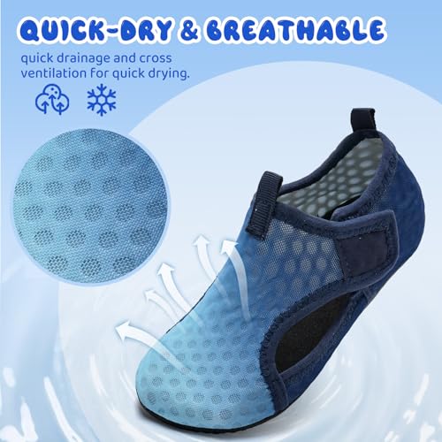 Image of WateLves Kids Water Shoes Toddler Girls Boys Barefoot Non-Slip Quick Dry Aqua Socks for Beach Swim Walking
