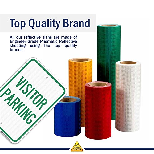 Visitor Parking Sign, 12" X 18", Reflective 0.63 Aluminum, Fade Resistance, Indoor/Outdoor Use, Usa Made By My Sign Center #TOP4