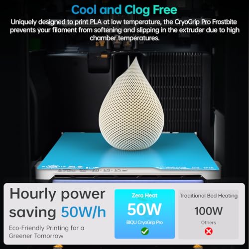 Image of BIQU CryoGrip Pro Frostbite Build Plate for Bambu-Lab H2D H2S 3D Printers | Cold Plate, Room Temperature Printing, Double-Sided Textured Sheet, Print Area 350x325mm, 1 Piece