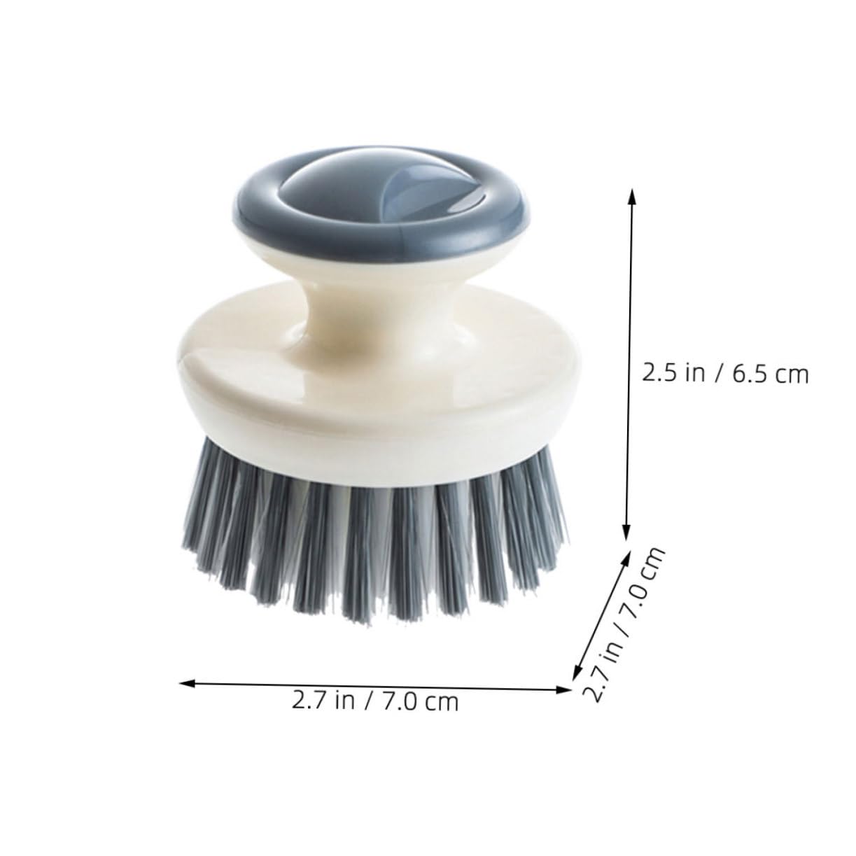 ULTECHNOVO Ergonomic Handle Dish Brush 2-Pack Scrub Brush for Kitchen Dishes and Utensils Non-Slip Grip