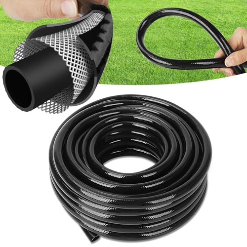 1/2 Inch Irrigation Tubing 50FT Drip Irrigation Tubing for Garden Flexible Poly Drip Irrigation Hose for Raised Beds Greenhouse Lawn Yard Watering System