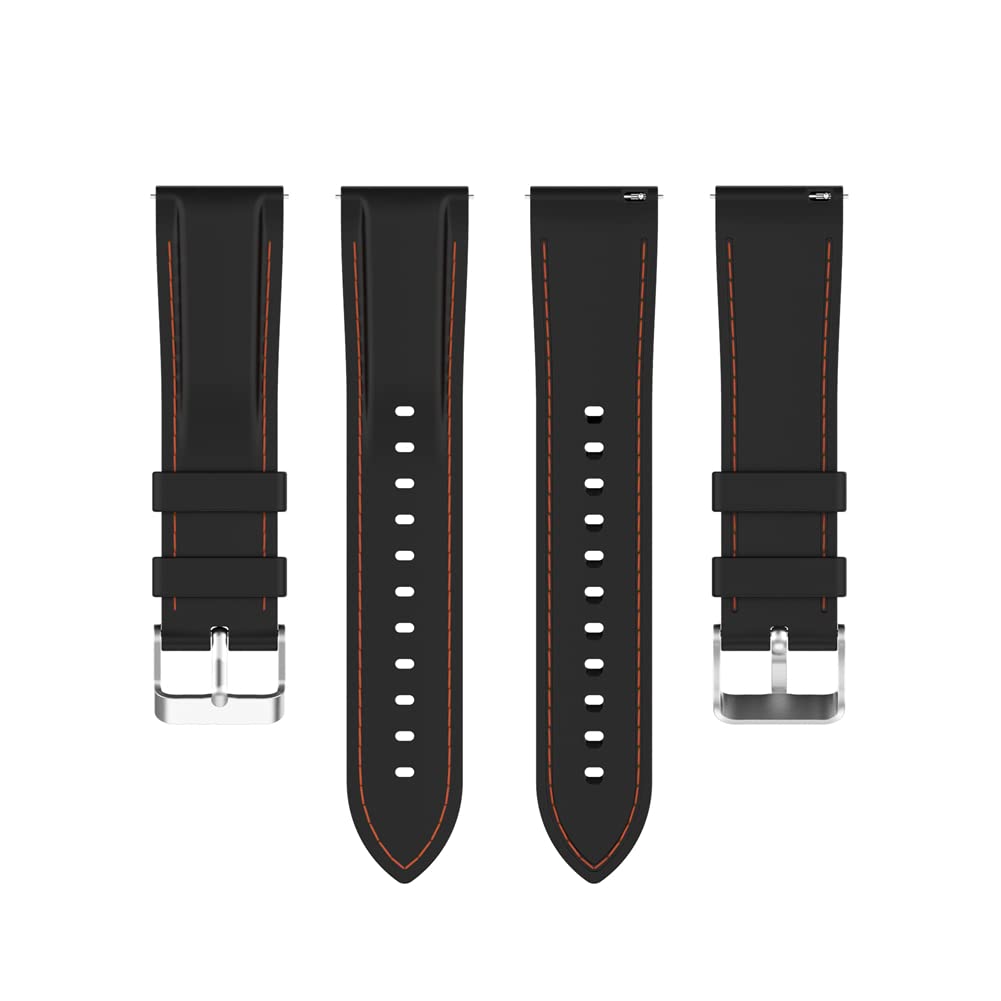 Compatibile con Ticwatch Mobvoi S2, cinturino di ricambio da 22 mm, in silicone per Ticwatch Mobvoi S2 e Ticwatch Mobte E2, morbido e resistente