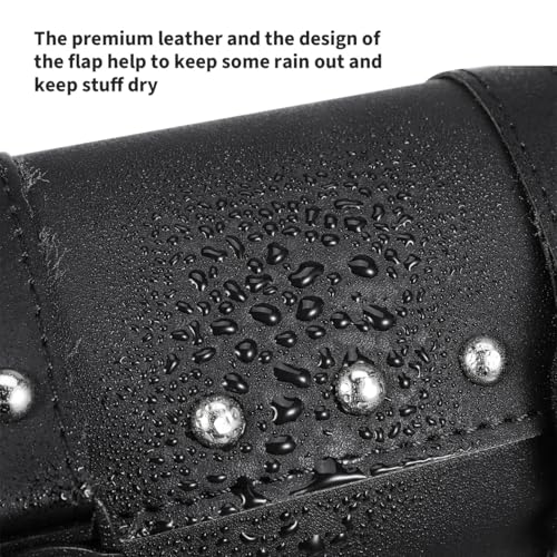 Universal Satteltasche wasserdichte Werkzeugtasche Befestigungsgurt Runde Aufbewahrungstasche Schwarz