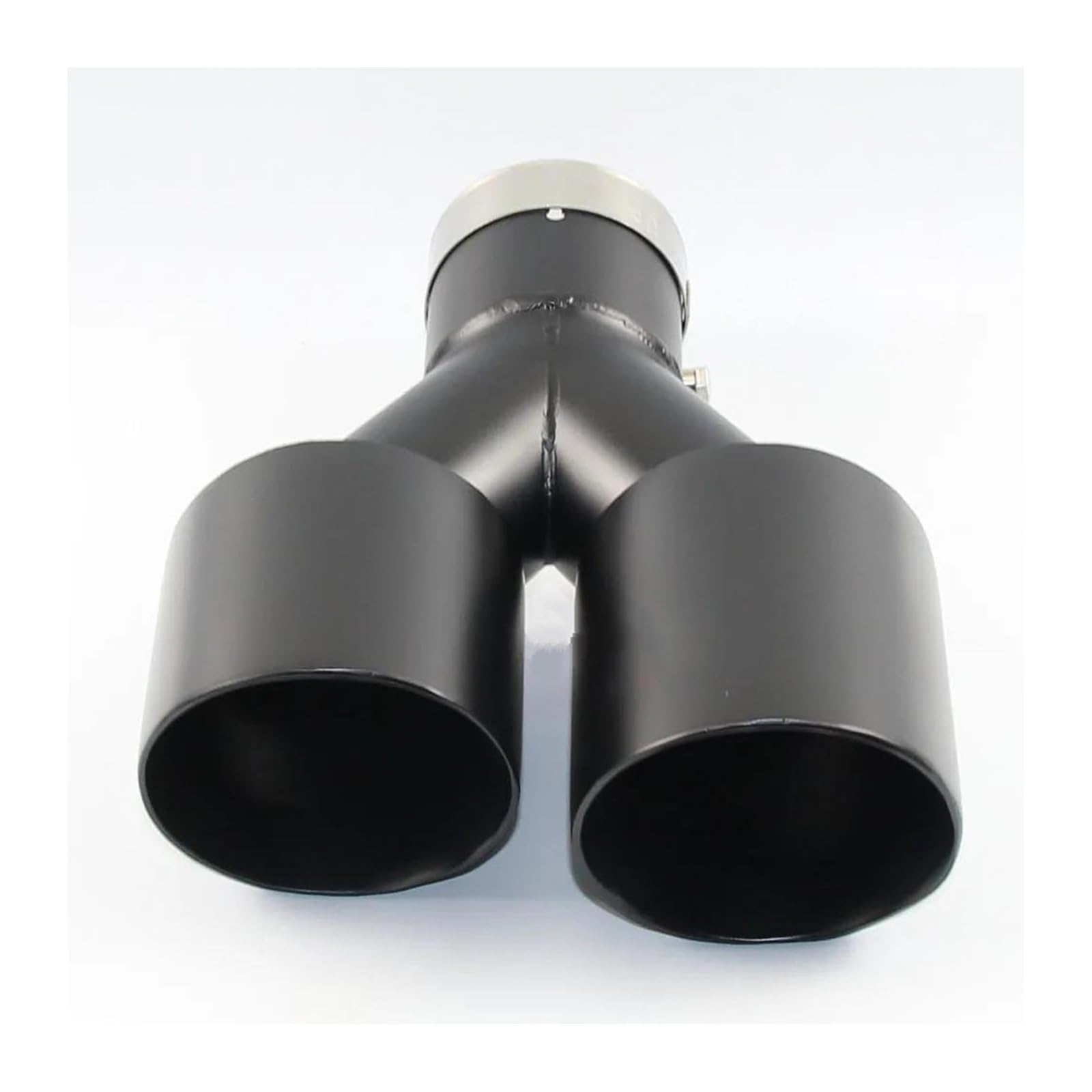 Silenciador Escape Universal Acero Inoxidable Negro Con Doble Punta Para Coche Tubo Extremo Escape(51mm out 76mm)