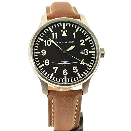 Messerschmitt by Aristo Planeador Reloj con Cinta de Piel Me 108  42B Ronda de Unidad