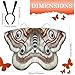 Yinder 2 Pcs Halloween Moth Wings Costume Butterfly Shawl Moth Wing Cape Costume Accessory with Headband 72.83 x 50.39 Inch(Classic Style)