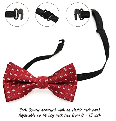 Boys Bow Ties 8-Pack, Pre-tied Bow-Ties Adjustable for Kids, Children, Toddler BowTies4