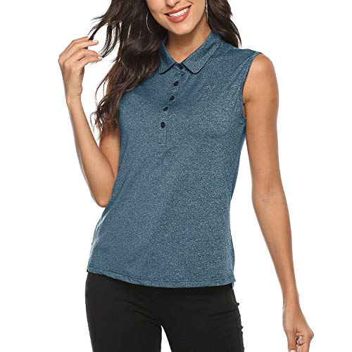 Image of AIRIKE Golf Polo Shirts for Women Sleeveless Summer Sports Athletic Fashionable Workwear-Quick Dry Womens Tank Tops