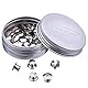 Mudder V-AS1433-30 WedDecor Verschlussstifte zur Befestigung von Verschlüssen, Displaybüchern, Namensschildern, Haken, Kunsthandwerk, DIY, kein Werkzeug erforderlich, Silber, 30 Stück, Messing, 10 mm