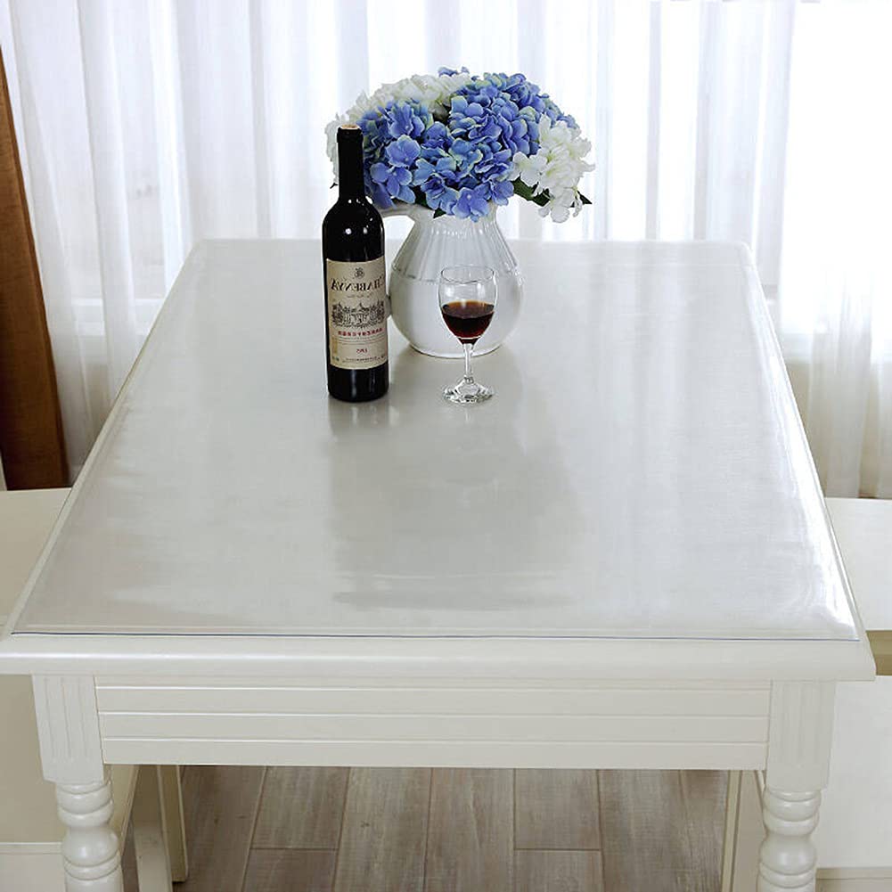 Mantel Mesa Antimanchas Mantel Transparente Mesa Rectangular PVC Protector Mesa Impermeable Cristales A Medida Mantel Mesa para Mantel Mesa Comedor y Mesa Cocina,40 x 72 Inch(101x182cm)