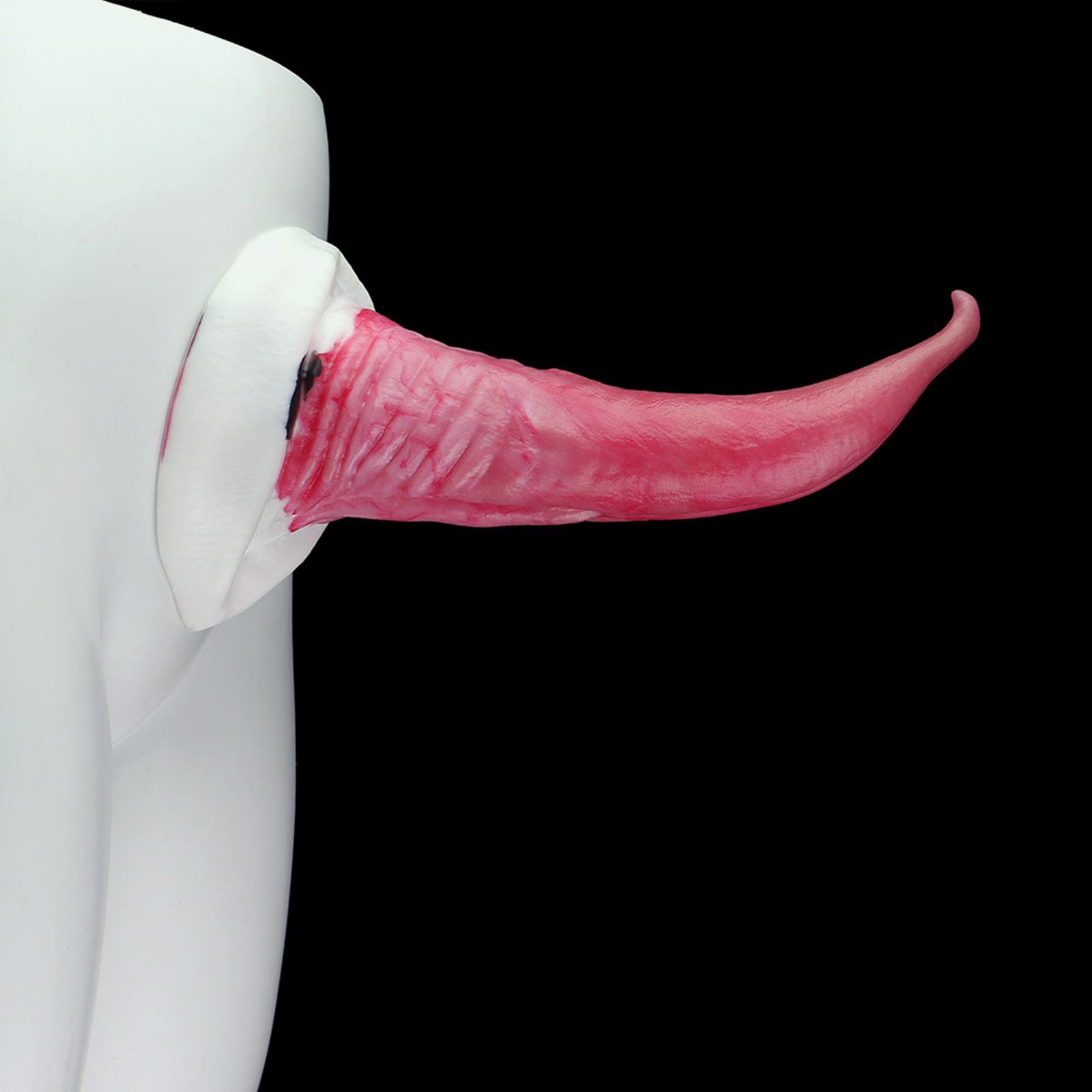 dildo a forma di lingua, dildo anale fantasy drago con ventosa, plug anale in silicone liquido lingua dildo, dildo da equitazione giocattoli sessuali per adulti per donne uomini e coppie (L)