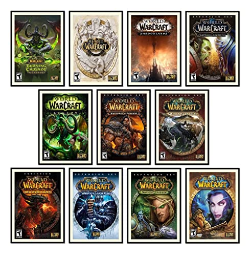 Print A To Z -World Of Warcraft Wall Art Poster Prints, UNFRAMED Set Of 11 ( 8x10 ) inches, World Of Warcraft Poster for Boys Room, Posters for Boys Room, World Of Warcraft Decor, World Of Warcraft Decor for Room, Game Wall art, Warcraft Poster for G