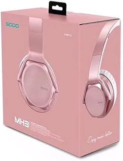 سماعة رأس بلوتوث لاسلكية 2 في 1 من سودو MH3 مع مكبر صوت بلوتوث - ذهبي وردي