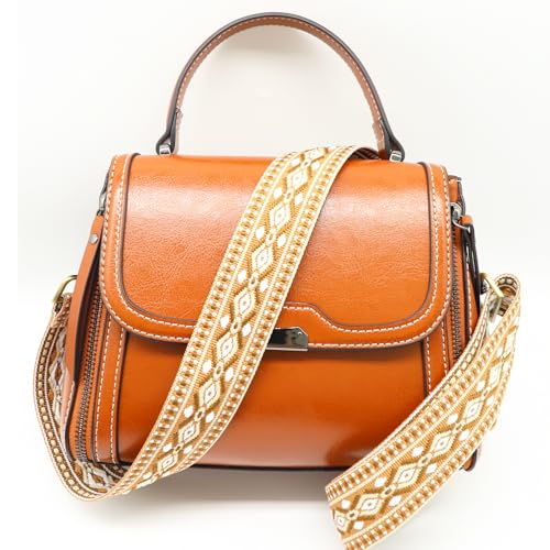 Image of LEMEDE Purse Strap Adjustable Replacement Crossbody Bag Straps Retro Jacquard Embroidery Shoulder Straps for Shoulder Bag